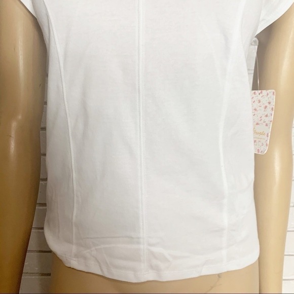 Free People Women's Fleur Ruffled Tank In White - Size Large - Picture 4 of 14